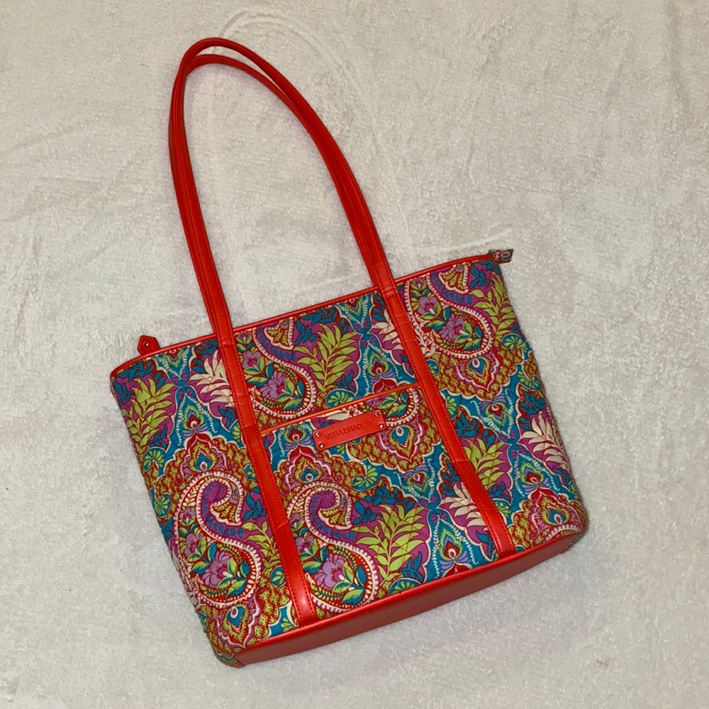 Vera Bradley Orange Pattern Tote Purse
